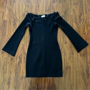 L’Agence Black Off The Shoulder Bell Sleeves Mini Dress size XS